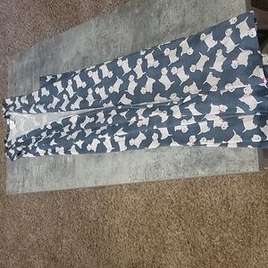 LULAROE Long Duster Cardigan Vest Scotty Dog Open Front Sleeveless Joy XL